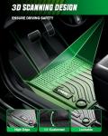 VIWIK Ford Maverick Floor Mats 2025 2024 2023 2022 Not Hybrid- All Weather, Custom Fit for 1st & 2nd Row, TPE, 3D Scanning Design, Non-Slip, Waterproof, Easy to Clean, Durable, Odorless