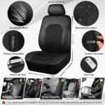 Leather Car Seat Covers with Air Mesh — 2 Pack