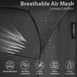 Leather Car Seat Covers with Air Mesh — 2 Pack