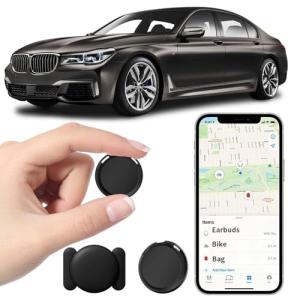 No Subscription Mini GPS Tracker for Vehicles Work with Find My(iOS Only) Magnetic Case Real Time Tracker Tag Hidden Car Location Tracking Device Global Coverage No Monthly Fee or SIM Card Required