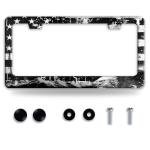 American Flag Eagle Mountains License Plate Frame Funny License Plate Holder Stainless Steel Accessories Cars Decor with 2 Holes Screws Fits Standard Us Ca Vehicles License Plate Frames 12.2 X 6 Inch