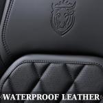 Coverado Car Seat Covers, Front Seat Cover, 2 Pack Waterproof Seat Covers for Cars, Luxury Faux Leather Car Seat Cushions, Car Seats Protectors, Black Car Seat Covers Universal Fit for Most Vehicles