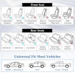 Coverado Car Seat Covers, Front Seat Cover, 2 Pack Waterproof Seat Covers for Cars, Luxury Faux Leather Car Seat Cushions, Car Seats Protectors, Black Car Seat Covers Universal Fit for Most Vehicles