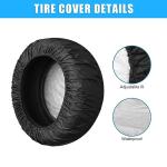 uxcell Universal 190T Polyester Spare Tire Cover for Jeep Trailer RV SUV Truck Wheel Fit Overall Wheel Diameter 16 Inch Black