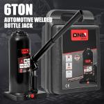 DNA MOTORING 6 tons / 13228 lbs Lifting Automotive Welded Hydraulic Bottle Jack for Repair Vehicle, Pickup, Truck, w/Manual Handle, Black, TOOLS-00357