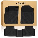 LASFIT Floor Mats for Honda Civic Hybrid Sedan 2025 2026 & Hybrid Hatchback 2025 2026, All Weather TPE Custom Fit Car Floor Liner, 1st & 2nd Row, Black