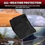 LASFIT Floor Mats for Honda Civic Hybrid Sedan 2025 2026 & Hybrid Hatchback 2025 2026, All Weather TPE Custom Fit Car Floor Liner, 1st & 2nd Row, Black