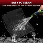 LASFIT Floor Mats for Honda Civic Hybrid Sedan 2025 2026 & Hybrid Hatchback 2025 2026, All Weather TPE Custom Fit Car Floor Liner, 1st & 2nd Row, Black