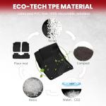 LASFIT Floor Mats for Honda Civic Hybrid Sedan 2025 2026 & Hybrid Hatchback 2025 2026, All Weather TPE Custom Fit Car Floor Liner, 1st & 2nd Row, Black