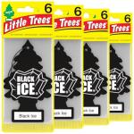 LITTLE TREES Black Ice Car Air Fresheners - 24 Pack