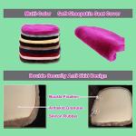 OGLAND Fluffy Genuine Australia Sheepskin Car Seat Cover for Auto Interior Accessories with Soft Fuzzy Wool Eco-Friendly Natural Fur Non-Slip (White, Front 20 * 20inchs)