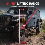 Garvee 48" Farm Jack - Heavy Duty 6600LB (3 Ton) Capacity Off-Road High Lift Ratcheting Utility Jack for Trucks, Jeeps, Tractors, SUVs, All-Terrain Bumper Lift, Red