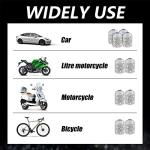 Alpmosn Car Wheel Tire Valve Caps, 4 PCS Bling Tire Valve Caps, Crystal Tire Caps Shinny Rhinestone for Women, Universal Car Dustproof Tire Valve Caps for Cars, Trucks, SUV and Motorcycles (White)