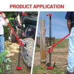 Garvee 48" Farm Jack - Heavy Duty 6600LB (3 Ton) Capacity Off-Road High Lift Ratcheting Utility Jack for Trucks, Jeeps, Tractors, SUVs, All-Terrain Bumper Lift, Red