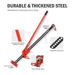 Garvee 48" Farm Jack - Heavy Duty 6600LB (3 Ton) Capacity Off-Road High Lift Ratcheting Utility Jack for Trucks, Jeeps, Tractors, SUVs, All-Terrain Bumper Lift, Red