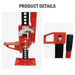 Garvee 48" Farm Jack - Heavy Duty 6600LB (3 Ton) Capacity Off-Road High Lift Ratcheting Utility Jack for Trucks, Jeeps, Tractors, SUVs, All-Terrain Bumper Lift, Red