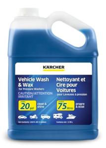 Kärcher Vehicle Wash and Wax, Pressure Washer Detergent, Cleans Cars, Bikes, Trucks, Boats and More, Highly Concentrated, Makes up to 20 gal of Cleaner