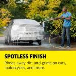 Kärcher Vehicle Wash and Wax, Pressure Washer Detergent, Cleans Cars, Bikes, Trucks, Boats and More, Highly Concentrated, Makes up to 20 gal of Cleaner