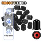 20PCS Tire Valve Stem Caps, Tire Valve Dust Caps Air Caps Cover with O Rubber Seal, Corrosion Resistant Auto Accessories Universal Stem Covers for Trucks Motorcycles Bicycles SUVs (Black)