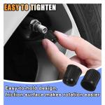 20PCS Tire Valve Stem Caps, Tire Valve Dust Caps Air Caps Cover with O Rubber Seal, Corrosion Resistant Auto Accessories Universal Stem Covers for Trucks Motorcycles Bicycles SUVs (Black)