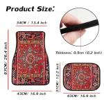 EOHMAK Car Floor Mats Non-Slip Automotive Floor Mats All-Weather Front Rear Car Floor Foot Mat Sets of 4 Pieces Foot Mats Rugs Carpet for Car Trucks SUV Sedans (Red)