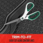 Motor Trend Houndstooth Design Rubber Car Floor Mats for Autos SUV Truck & Van - All-Weather Waterproof Protection Front & Rear Liners, Trim to Fit Most Vehicles