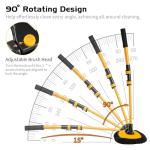 Ordenado 15°Curved Car Wash Brush with Long Handle, 43" Car Cleaning Brush with Extension Pole, Microfiber RV Wash Mop Scratch-Free, Exterior Washer Mop for Washing Roof Truck Camper SUV Caravan Boat