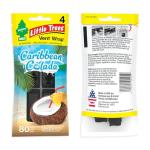 LITTLE TREES Car Air Freshener | Vent Wrap Provides Long Lasting Scent, Invisibly Fresh | Caribbean Colada, 16 Air Fresheners