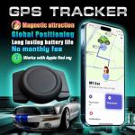 LIPCXSYM Car GPS Tracking Device for Vehicles Real Time GPS Tracker for Vehicles Mini Hidden Car Tracker with Magnetic Waterproof Case No Monthly Fee iOS Compatible Black