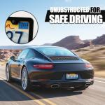 2-Pack License Plate Frames, Universal Black Aluminum Licence Plate Frame Holder, 2-Hole Narrow ＆ Slim Design Holder with Screws & Caps, Universal Fit for Cars, Trucks, Various Vehicles