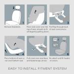 Skechers Car Seat Covers, Work Leather Seat Covers 5-Times Stronger Built-in Webbing, Oxford Fabric Front Seat Cover, Airbag Compatible, Automotive Comfort for Cars, Trucks, SUVs,Black