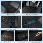 TUYICN Floor Mats & Cargo Liner- Fit for 2014-2019 (Sedan ONLY) Toyota Corolla Accessaries All Weather TPE Full Set Floor Liners Waterproof Anti-Slip Easy Install Automotive Floor Mats (Black)
