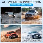 TUYICN Floor Mats & Cargo Liner- Fit for 2014-2019 (Sedan ONLY) Toyota Corolla Accessaries All Weather TPE Full Set Floor Liners Waterproof Anti-Slip Easy Install Automotive Floor Mats (Black)