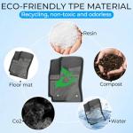 TUYICN Floor Mats & Cargo Liner- Fit for 2014-2019 (Sedan ONLY) Toyota Corolla Accessaries All Weather TPE Full Set Floor Liners Waterproof Anti-Slip Easy Install Automotive Floor Mats (Black)