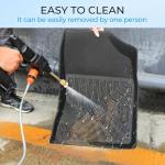 TUYICN Floor Mats & Cargo Liner- Fit for 2014-2019 (Sedan ONLY) Toyota Corolla Accessaries All Weather TPE Full Set Floor Liners Waterproof Anti-Slip Easy Install Automotive Floor Mats (Black)