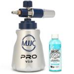MJJC PRO V3.0 Ultimate Foam Cannon for Pressure Washers – Professional Car Wash Accessory Kit with Thick Foam, Stainless Steel, 44 fl oz Bottle (Pro V3.0 (1/4" Quick Connector) + SOAP Sample)