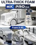 MJJC PRO V3.0 Ultimate Foam Cannon for Pressure Washers – Professional Car Wash Accessory Kit with Thick Foam, Stainless Steel, 44 fl oz Bottle (Pro V3.0 (1/4" Quick Connector) + SOAP Sample)