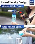 MJJC PRO V3.0 Ultimate Foam Cannon for Pressure Washers – Professional Car Wash Accessory Kit with Thick Foam, Stainless Steel, 44 fl oz Bottle (Pro V3.0 (1/4" Quick Connector) + SOAP Sample)