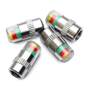 ANKI HAPPIGO 4Pcs 32-to-35 PSI Car Tire Pressure Monitor Valve Stem Caps Sensor Indicator Easy to Read 3 Color Eye Alert