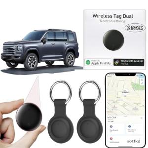 2 Pack No Subscription GPS Tracker for Vehicles,Car Tracker Device Hidden for Vehicles,Tracker Device for Vehicles (Android and iOS Compatible) | Waterproof |Works with Google and Apple Find My