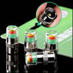 ANKI HAPPIGO 4Pcs 32-to-35 PSI Car Tire Pressure Monitor Valve Stem Caps Sensor Indicator Easy to Read 3 Color Eye Alert