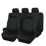 Flying Banner Car Seat Covers Front Seats Rear Bench Polyester car seat Protectors Easy installations Rear Bench Split Classic Man Lady Truck Soid Black