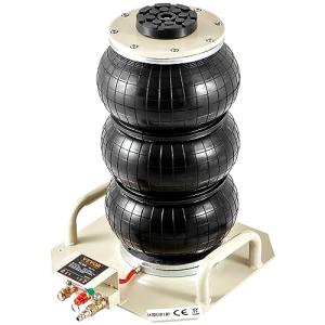 VEVOR Air Jack, 3 Ton/6600 lbs Triple Bag Air Jack, Airbag Jack with Six Steel Pipes, Lift up to 17.7 inch/450 mm, 3-5 s Fast Lifting Pneumatic Jack, with Side Handles for Car, Garage, Repair (White)