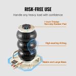 VEVOR Air Jack, 3 Ton/6600 lbs Triple Bag Air Jack, Airbag Jack with Six Steel Pipes, Lift up to 17.7 inch/450 mm, 3-5 s Fast Lifting Pneumatic Jack, with Side Handles for Car, Garage, Repair (White)