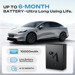 CXK GPS Tracker for Vehicles, Up to 6-Month Battery 4G LTE Car Tracker with Strong Magnetic 90-Day Location History, Global Coverage Real-Time Tracker Device for Vehicles Subscription Needed