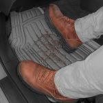 Cat® ToughRide™ Heavy-Duty 3 Piece Rubber All Season Floor Mats for Car Truck Van SUV, Gray - Premium Trim to Fit Car sFloor Mat, All Weather Deep Dish Automotive Floor Mats, Total Dirt Protection