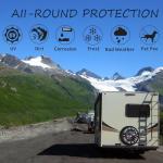 OwnBosy RV Trailer Tire Cover with American Flag - Waterproof, Dustproof, Universal for SUV Truck Travel, 15 Inch