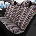 HAIYAOTIMES Baja Saddle Blanket Car Seat Covers Full Set with Seat Belt Pads, Washable Breathable Seat Covers for Cars, Universal Fit Interior Covers for Most Sedan Truck SUV, Airbag Compatible, Red