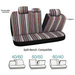 HAIYAOTIMES Baja Saddle Blanket Car Seat Covers Full Set with Seat Belt Pads, Washable Breathable Seat Covers for Cars, Universal Fit Interior Covers for Most Sedan Truck SUV, Airbag Compatible, Red