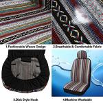 HAIYAOTIMES Baja Saddle Blanket Car Seat Covers Full Set with Seat Belt Pads, Washable Breathable Seat Covers for Cars, Universal Fit Interior Covers for Most Sedan Truck SUV, Airbag Compatible, Red
